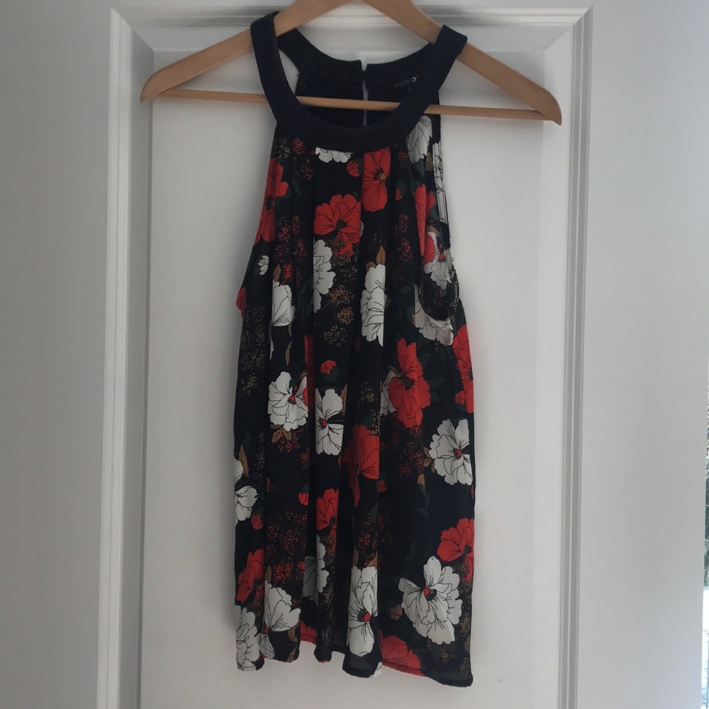 New w/o tags split back floral halter